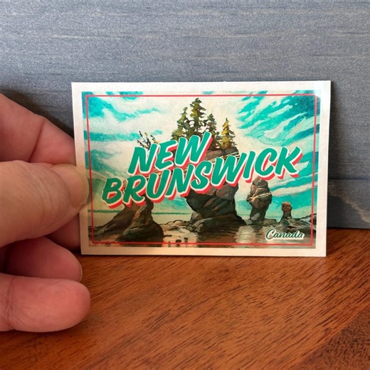 New Brunswick Province Sticker, Laptop Computer Decal, Travel Scrapbooking, Gift for Tourist, Nature Stickers - Etsy