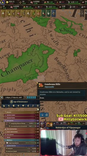 Mastering EU4: Vijayanagar edition! Royal marriages, economic booms, and epic army maneuvers. Dominate the subcontinent. #EU4 #StrategyGames #GrandStrategy #GamingClips #Vijayanagar