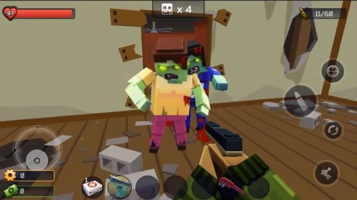 Pixel Combat: Zombie Strike - Gameplay Walkthrough Part 1 - Zombies Attack