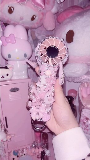 ハンディファンデコやってみた🎀本編に作り方解説載せてます♬.*ﾟ #地雷系 #平成女児 #平成レトロ #デコケース #ハンディファン #制作動画 #量産型