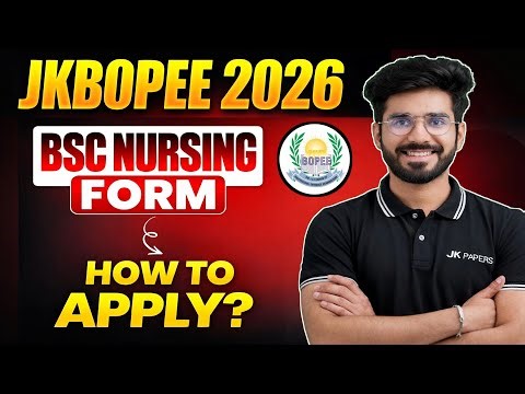 jkbopee bsc nursing application form 2026 | how to apply | form filling full process
