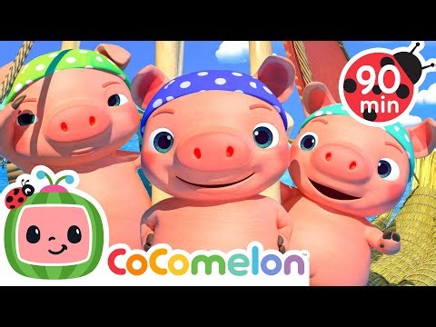 Three Little Pirate Pigs Set Sail! 🐷⛵ | CoComelon | Sing Along | Learn about Animals