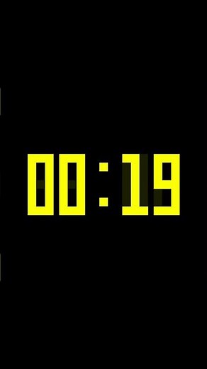 SILENT - 45 Second Countdown Timer - Digital Display - Yellow