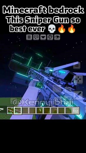 🥶Better this Sniper Gun mod in Bedrock Minecraft #minecraft #shorts #gunmod #bedrock
