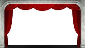 3D Render Clip of an Opening Red Stage Curtain. Animated Mask Added Stock Footage - Video of entertainment, announcement: 109977068