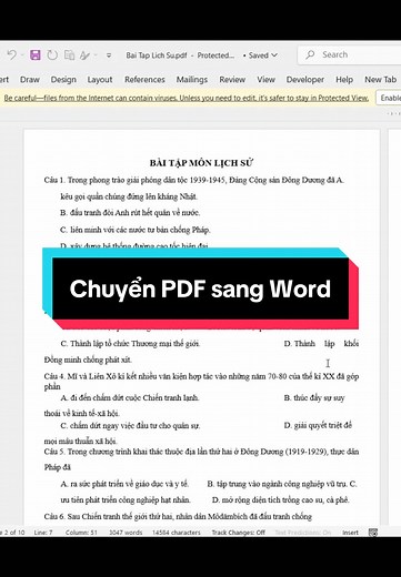 Cách Chuyển File PDF Sang Word Nhanh Chóng