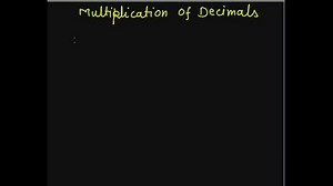 Multiplication of decimals