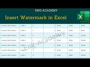 How to Insert Watermark in Excel | Watermark in MS Excel