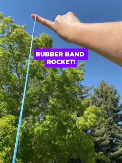 Mini Rubber Band Rocket Experiment for Kids
