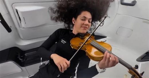 Watch: Astronaut Sarah Gillis plays the violin in space along with students on Earth