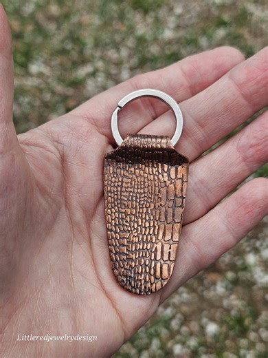 Snakeskin Copper Key Chain - Etsy