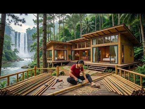 Unbelievable! The Girl Built Her Dream Bamboo House Deep In The Forest In Just 25 Days