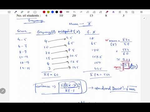 How to Compute mean and standard deviation using an important example || Part - 02 (final part)
