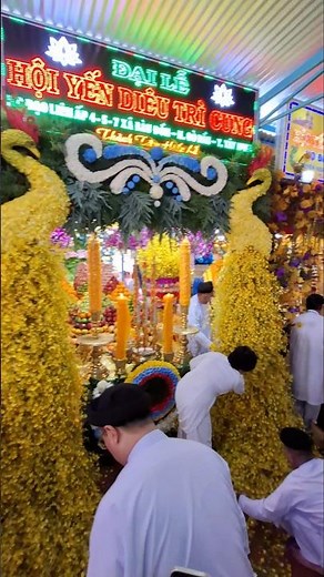 The banquet at the Tay Ninh Holy See's Yaochi Palace #shorts