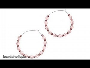How to Make a Pair of Earrings Using Beading Hoop Earrings