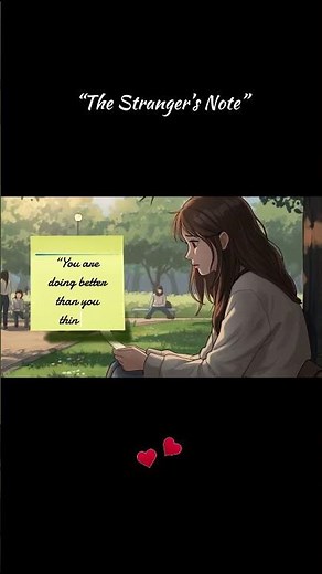 The Stranger’s Note 💌 | Silent Short Story #2danimation #motivation #psychology