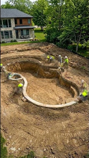 Backyard Pool Transformation (Before & After) #flooring shorts #backyardpool