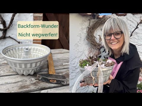Don't throw them away: Turn old baking tins into magical garden decorations 🌸