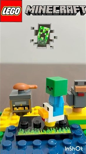Baby Zombie found a CHICKEN?! Watch the epic Chicken Jockey build!#chickenjockey #lego #minecraft