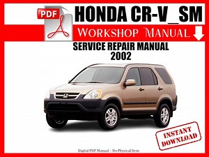 Manuel de réparation d'usine du Honda CR-V 2002 PDF | Guide de l'atelier | Téléchargement instantané - Etsy France