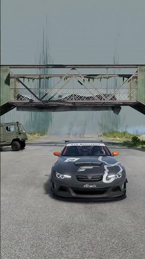 Reversed Racing Car vs Car vs Van vs Three Wheel Car vs Double Giant Hammer #crashuptv #shorts