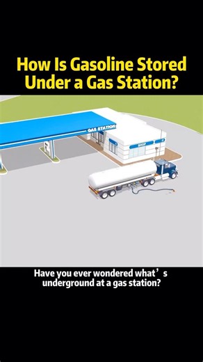 How is gasoline stored under a gas station? #science #knowledge #gasstation