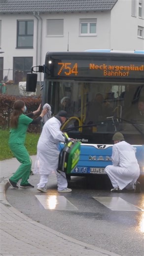 TryThisAtHome on Instagram: "The Bus Birth. It's a girl! 🎉 #prank #crosswalk #funny #bus #random #flashmob #birth Note for the typical German critics: The bus driver is someone we already know from a previous video (“Bus 754 is always late. Here is why:”). He knew we were planning a small stunt, but not the storyline. Important: according to our agreement, the bus left about one minute earlier on a Sunday, so there was absolutely no delay. Our entire scene at the crosswalk lasted 25 seconds, an