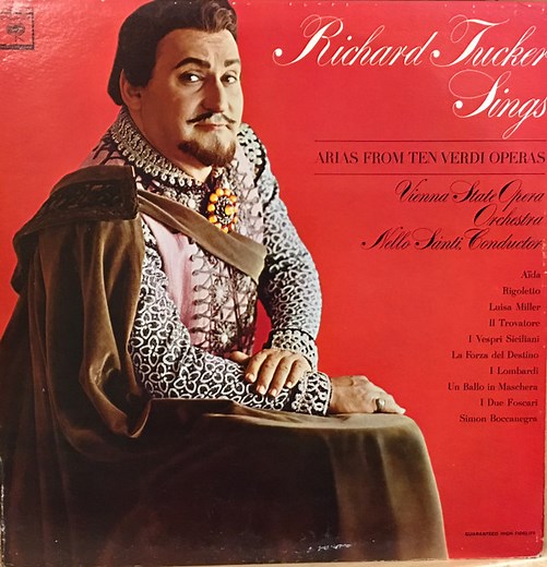 Richard Tucker - Richard Tucker Sings Arias From Ten Verdi Operas