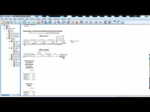 discriminant analysis using SPSS video 1
