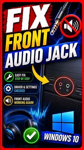 How To Fix Front Audio Jack Not Working Windows 10 ( 2026 )