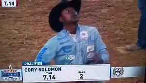 20 reactions | PRCA Calf Roper Cory Solomon of Prairie View, Texas is...