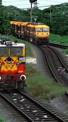 😱 Two Trains on Same Railroad l Train Simulator Games Videos #trainsimulator #train #traingame