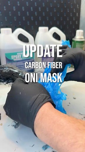 Michael Wong on Instagram: "Part one: full video on YouTube and TikTok Demold: Forged Carbon Fiber Oni Mask #1 Tutorial Update. 2 layers have been applied in the silicone mold. Applied more epoxy on top after removing all the air bubbles with vaccum chamber. Carbon Fiber Fabric was used on the second mask. Applied more carbon fiber flakes for a thicker surface. #educational #tutorial #carbonfiber #forgedcarbonfiber #forgedcarbon #onimask #3dprint #resin3dprinting"