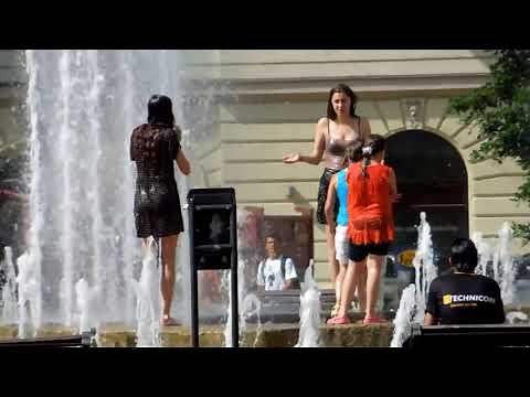 wetlook fountain - wetlook girl