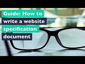 How to write a website specification document or brief