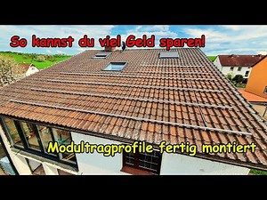 DIY Photovoltaikanlage Teil 2 - Montage der Modultragprofile und Dachverkabelung - #023