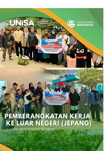 PEMBERANGKATAN KERJA KE LUAR NEGERI UNISA BANDUNG🤩🙌🏻 Unisa Bandung kembali memberangkatkan alumni untuk bekerja di Jepang sebagai tenaga kesehatan Sebanyak 4 alumni dari Prodi Keperawatan menyusul banyak alumni Unisa Bandung yang sudah bekerja di Jepang sebelumnya Apakah ada yang minat bekerja di luar negeri? ——————————————————— Informasi seputar Unisa Bandung : Web : www.unisa-bandung.ac.id WA : 0811-2006-840 IG : @unisa_bandung TT : @unisa_bandung FB : Universitas ‘Aisyiyah Bandung YT : Uni