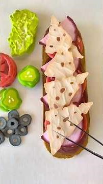 Subway Sandwich Cookie🥖🧀🍅🥬🫒 #asmr #oddlysatisfying #cookiedecorating #satisfyingvideo