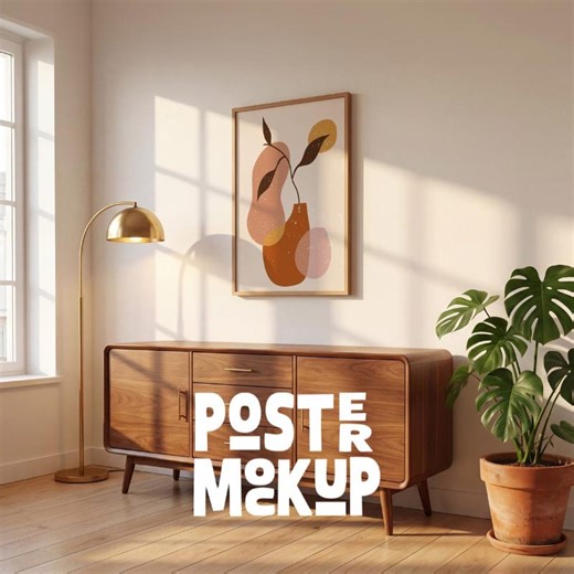 Wood Frame With Mat Board, DIN A Ratio Vertical Wall Art Display (psd/photopea File) - Etsy