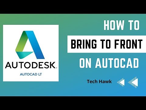 How do you bring an object to the front in AutoCAD | Send to Back | Draw Order Tool