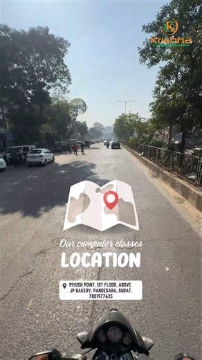 Krishna Computer Education on Instagram: "🎉🎊 _krishna_computer_edu PANDESARA – JOIN US NOW_ 🎉🎊 Find Your Way to Success with Krishna Computer Education: Pandesara Branch Your journey to mastering computer skills starts here 🚀💻 From beginners to advanced learners we focus on hands‑on training, clarity & confidence. Start learning. Start growing. 🚀 🔴 _Pandesara Branch:_ Piyush Point, 1st Floor, Above JP Bakery, Pandesara, Surat 📞 78019 77635 - Computer Education 💻 - Practical Training 👨