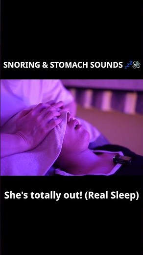 She’s SNORING! 💤 Stomach sounds & Deep sleep massage #ASMR #Shorts