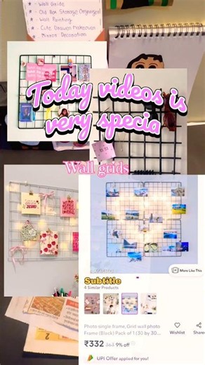 Diy wall grids/ room makeover series #mini3dart #origami #creativeclayideas #ytshorts #diy