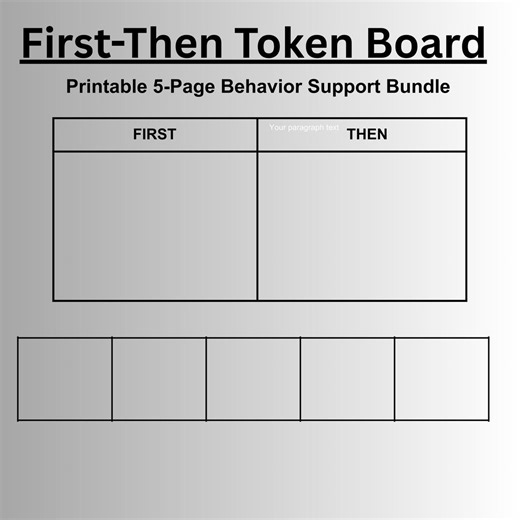 First Then Board, Token Board Bundle, Visual Schedule, ABA Printable, Autism Classroom Tools, Behavior Chart, Special Education PDF - Etsy UK