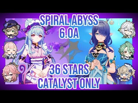C0 Mizuki Taser & C0 Lauma Bloom - Spiral Abyss 6.0A 36 Stars Catalyst Only - Genshin Impact