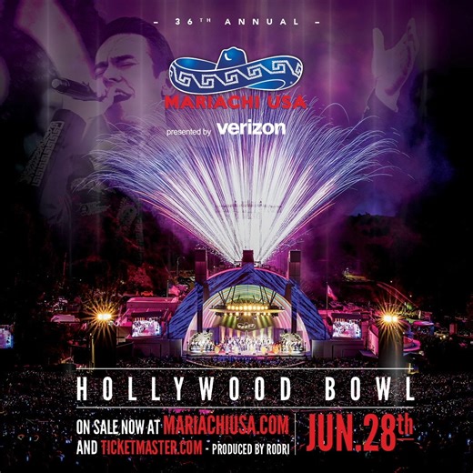MARIACHI USA at the Hollywood Bowl Saturday June 28th, 2025. Tickets on sale now. 4.5 hours of puro mariachi, the premier mariachi festival in the world. Tickets on sale at mariachiusa.com and ticketmaster.com 2025 MARIACHI USA presented by Verizon Line Up Mariachi Nuevo Tecalitlán Mariachi Los Camperos Mariachi Los Galleros de Danny Rey Mariachi Internacional de México de Francisco Jara Mariachi Lindas Mexicanas Mi Tierra Ballet Folklorico Fireworks by Pyrospectaculars @mariachi_nuevotecalitlan