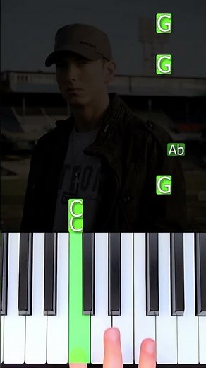 Eminem - Beautiful (easy piano tutorial) #shorts