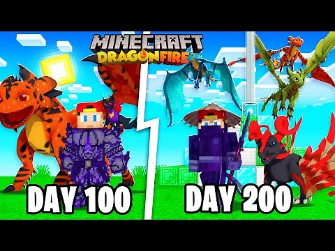 I Spent 200 Days in Dragon Fire Minecraft... Here's What Happened
