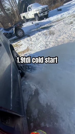 -7°C cold start on the 1.9tdi alh with no glow plugs #dirty #diesel #tdi
