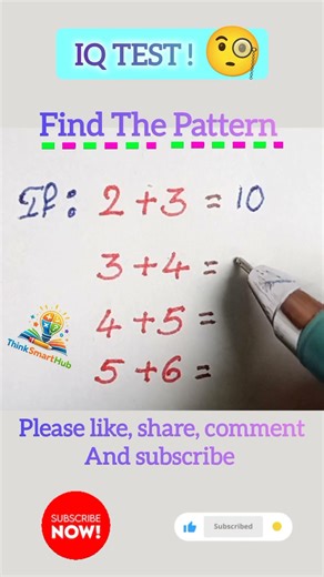 find the patern iq test #iqtest #mathpuzzle #puzzle #braintest #logicpuzzle #braingames #babyshorts